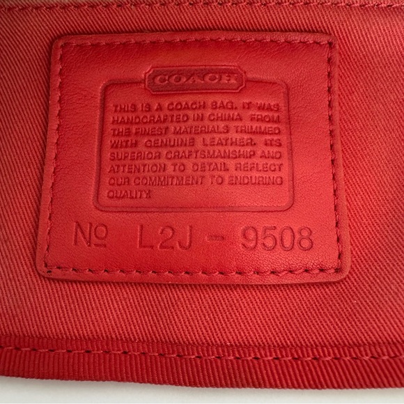 Vintage Coach 9508 Hobo Buckle Bag – Beige Twill & Brown Leather - Picture 9 of 14